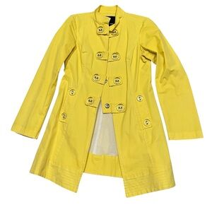 Liquid Vibrant Yellow Trench Coat